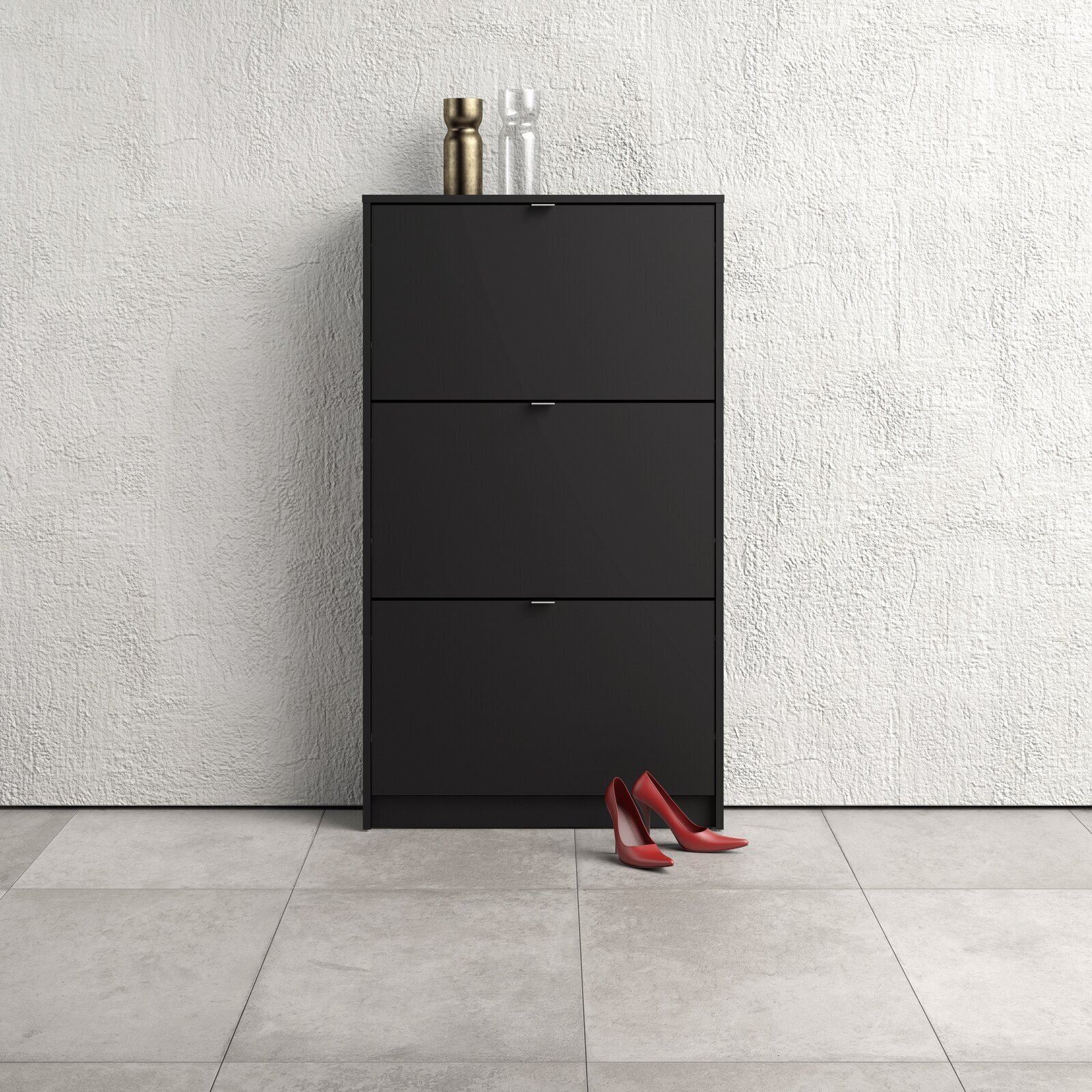 Flat Matte Black Wall Cabinet  