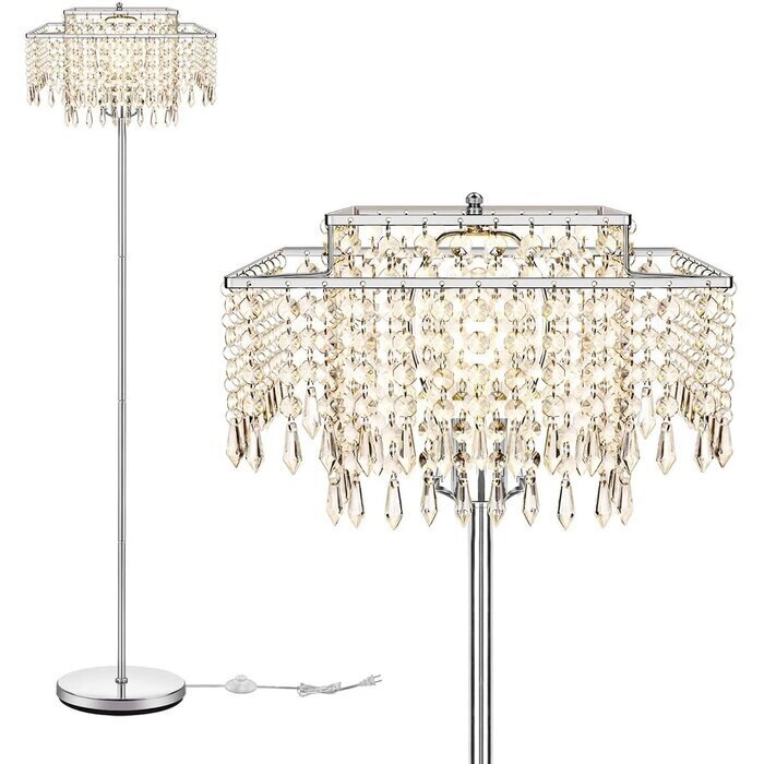 Floor Chandelier With Box Frame