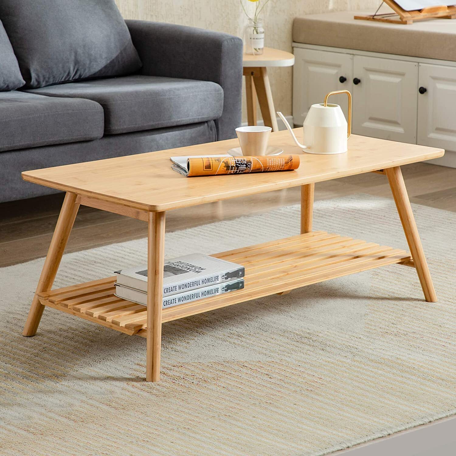 Foldable Bamboo Coffee Table 