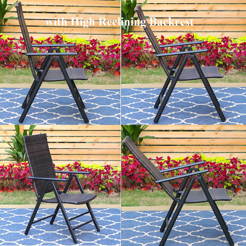 Folding Stacking Patio Dining Armchair