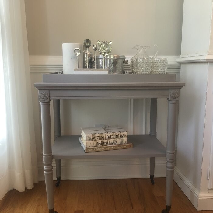 Folk 30'' Wide Bar Cart with Removable Serving Tray