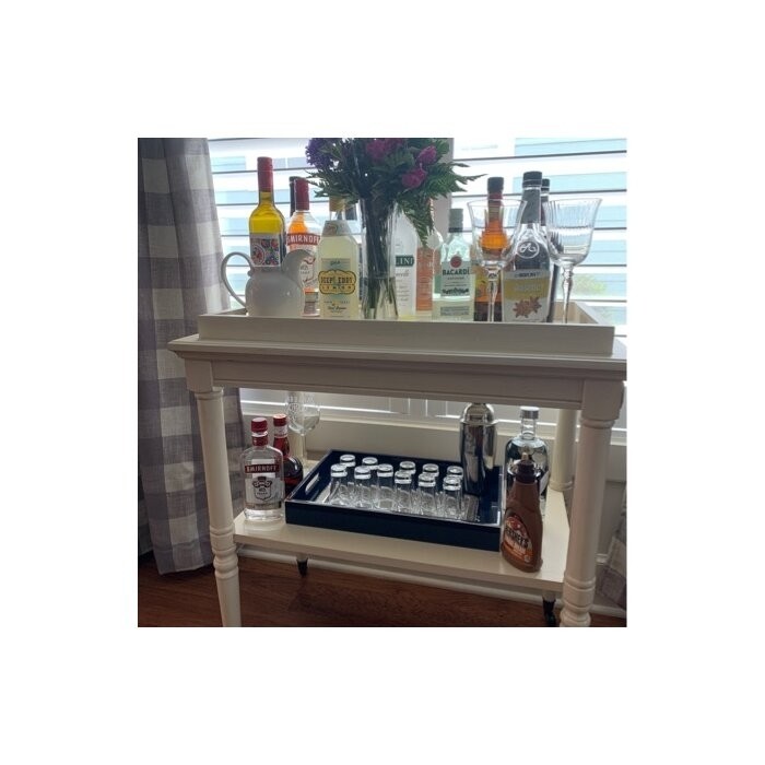 Folk 30'' Wide Bar Cart with Removable Serving Tray