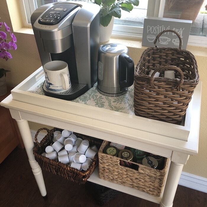 Folk 30'' Wide Bar Cart with Removable Serving Tray