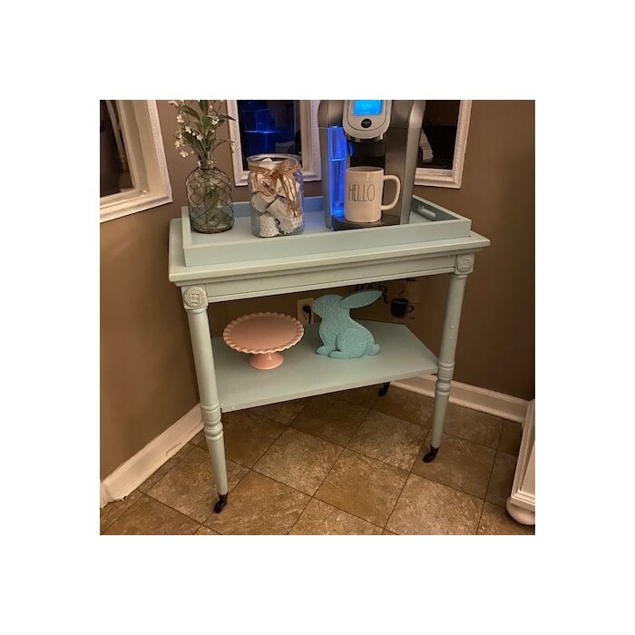 Folk 30'' Wide Bar Cart with Removable Serving Tray