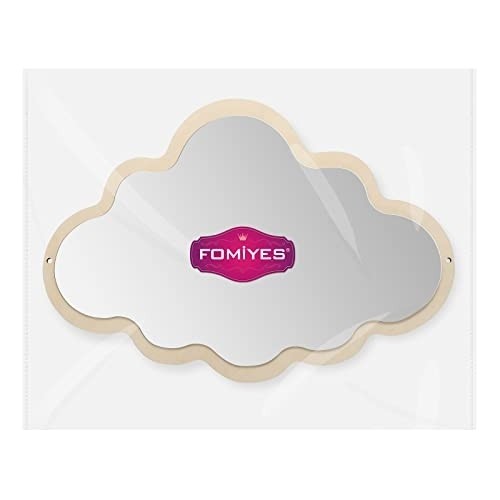 FOMIYES Children Mirror Cloud Wooden Mirror Cartoon Safety Shatterproof Mirror Wall Sticker Nodic Kid Bedroom Nursery Decoration
