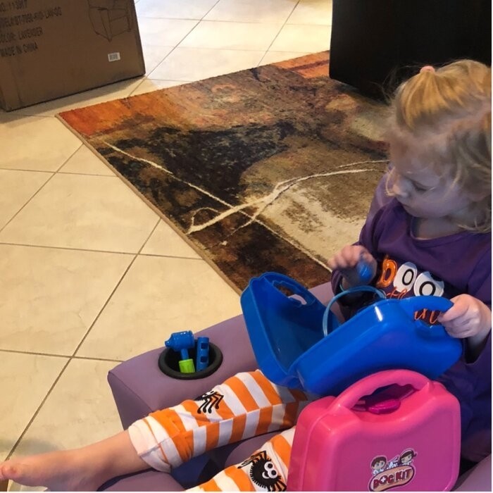 Forman Kids Recliner and Ottoman with Cup Holder