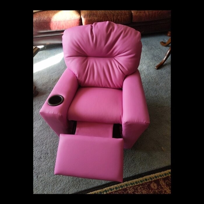 Forman Kids Recliner and Ottoman with Cup Holder
