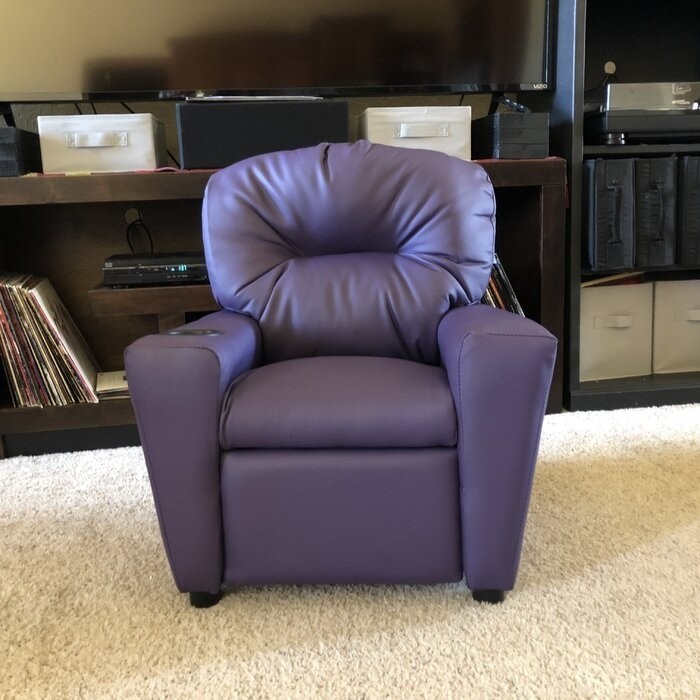 Forman Kids Recliner and Ottoman with Cup Holder