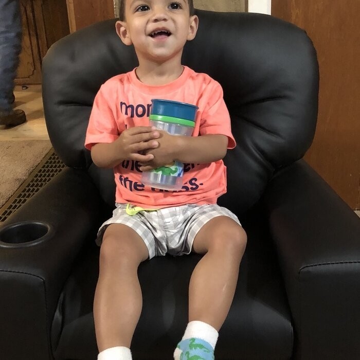 Forman Kids Recliner and Ottoman with Cup Holder