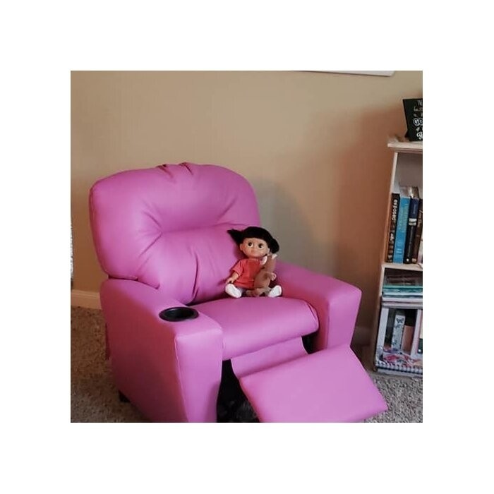 Forman Kids Recliner and Ottoman with Cup Holder