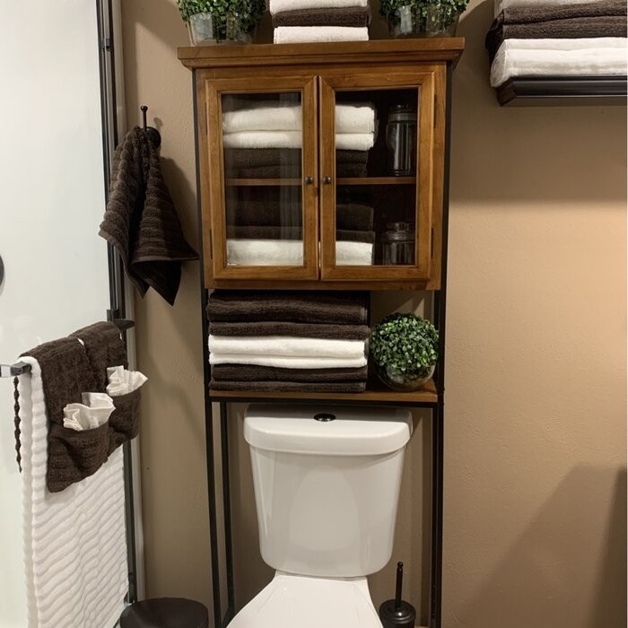 Foxborough 25.5'' W x 67.5'' H x 8'' D Solid Wood Over-The-Toilet Storage