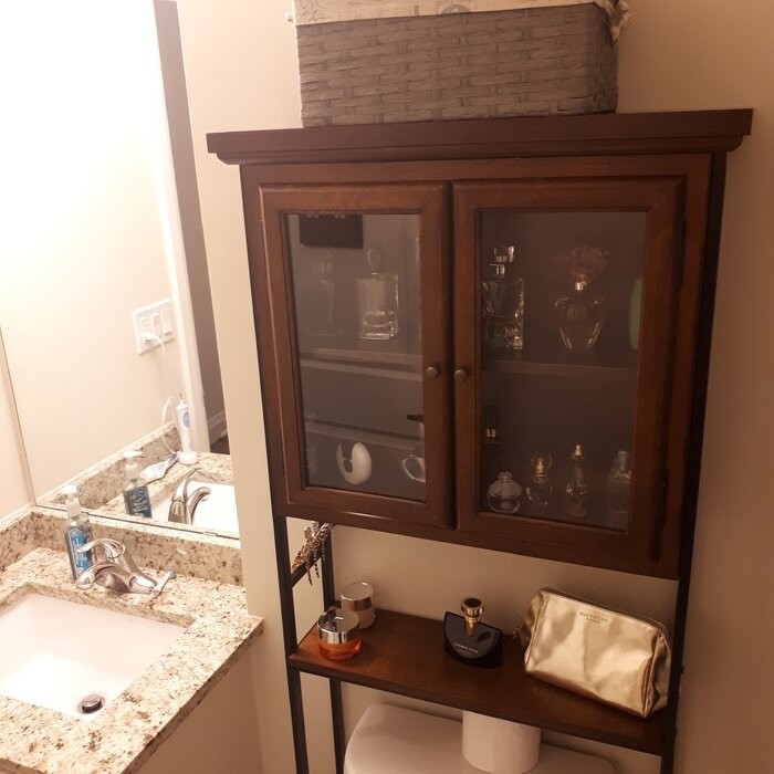 Foxborough 25.5'' W x 67.5'' H x 8'' D Solid Wood Over-The-Toilet Storage