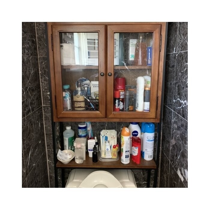 Foxborough 25.5'' W x 67.5'' H x 8'' D Solid Wood Over-The-Toilet Storage