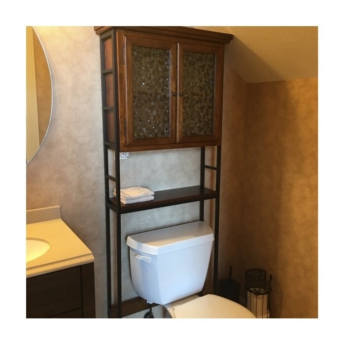 Foxborough 25.5'' W x 67.5'' H x 8'' D Solid Wood Over-The-Toilet Storage