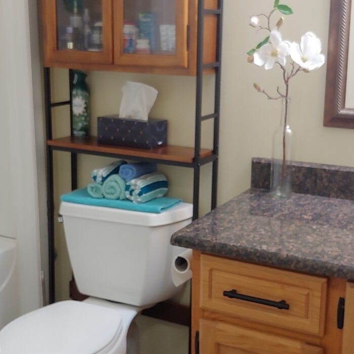Foxborough 25.5'' W x 67.5'' H x 8'' D Solid Wood Over-The-Toilet Storage