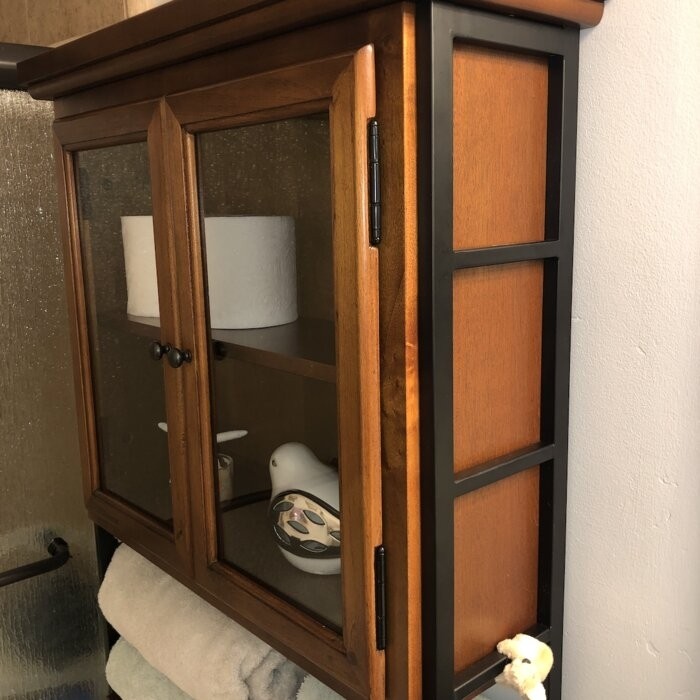 Foxborough 25.5'' W x 67.5'' H x 8'' D Solid Wood Over-The-Toilet Storage