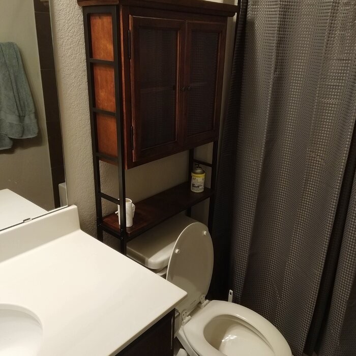 Foxborough 25.5'' W x 67.5'' H x 8'' D Solid Wood Over-The-Toilet Storage