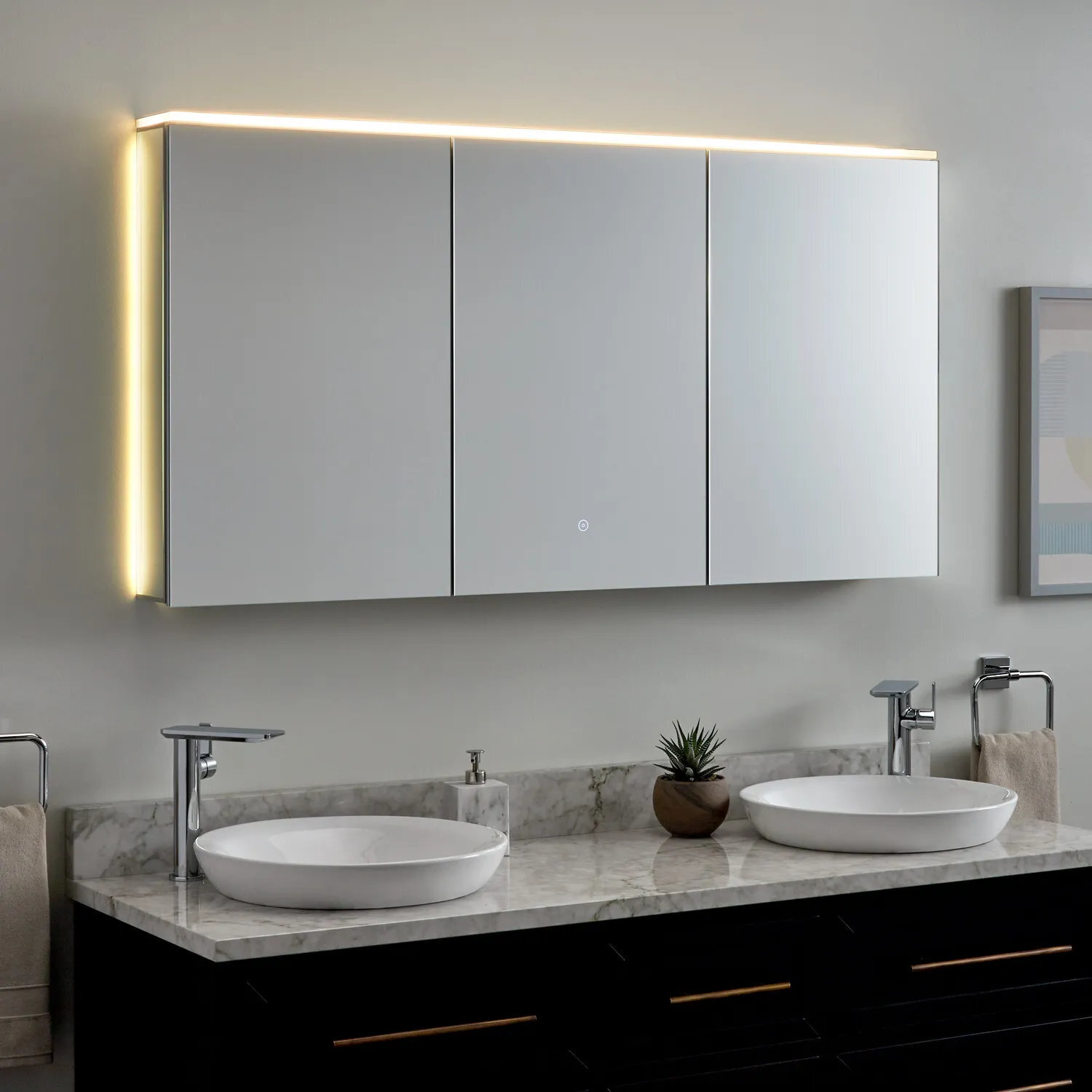 Triview mirror outlet medicine cabinet