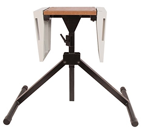 Frankford Arsenal Platinum Series Reloading Stand with Adjustable Steel Frame Construction, Wood Surface Center and Storage Bins for Reloading