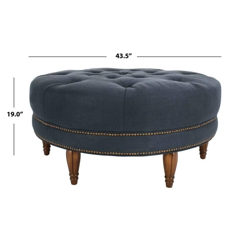 Frasier 43.5'' Wide Tufted Round Cocktail Ottoman