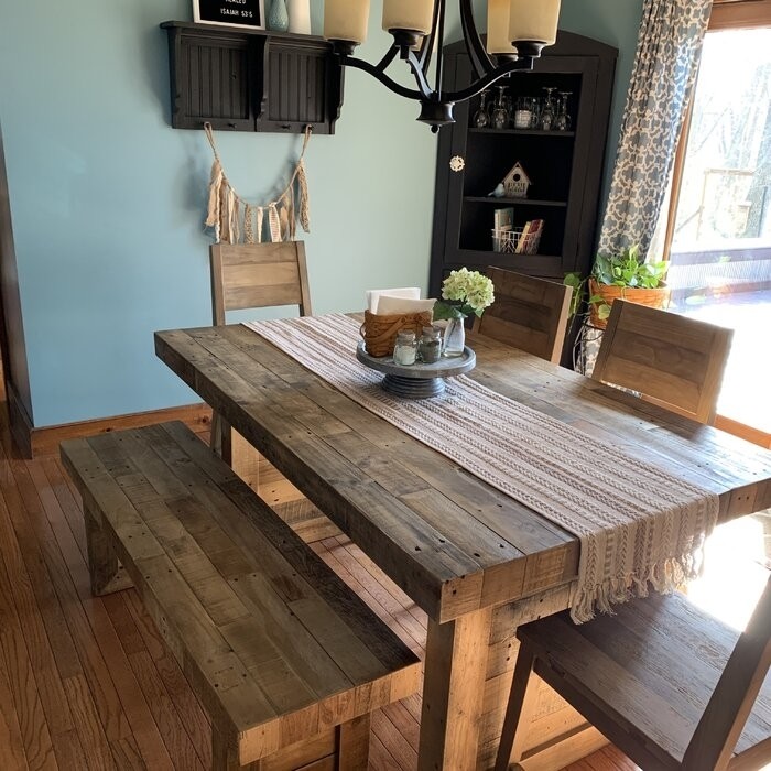 Frederickson Extendable Pine Solid Wood Dining Table