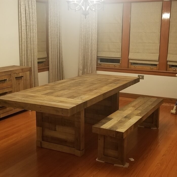 Frederickson Extendable Pine Solid Wood Dining Table