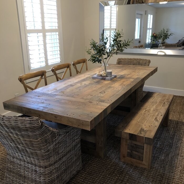 Frederickson Extendable Pine Solid Wood Dining Table