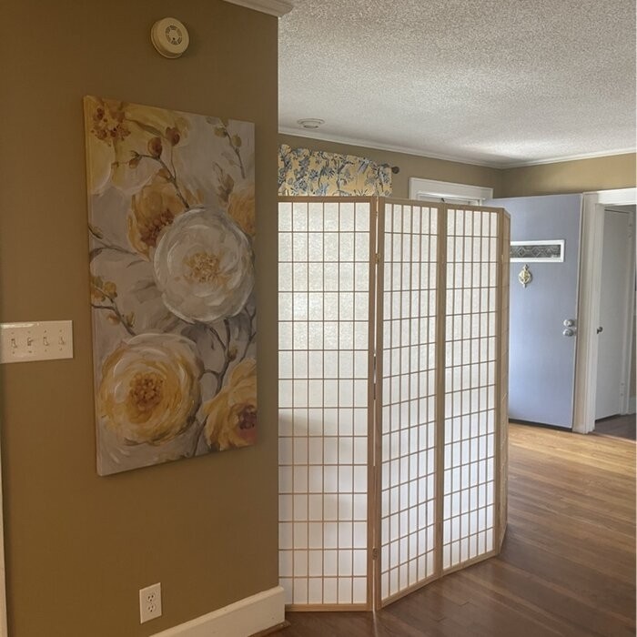 Freese 69'' W x 70.25'' H 4 - Panel Solid Wood Folding Room Divider