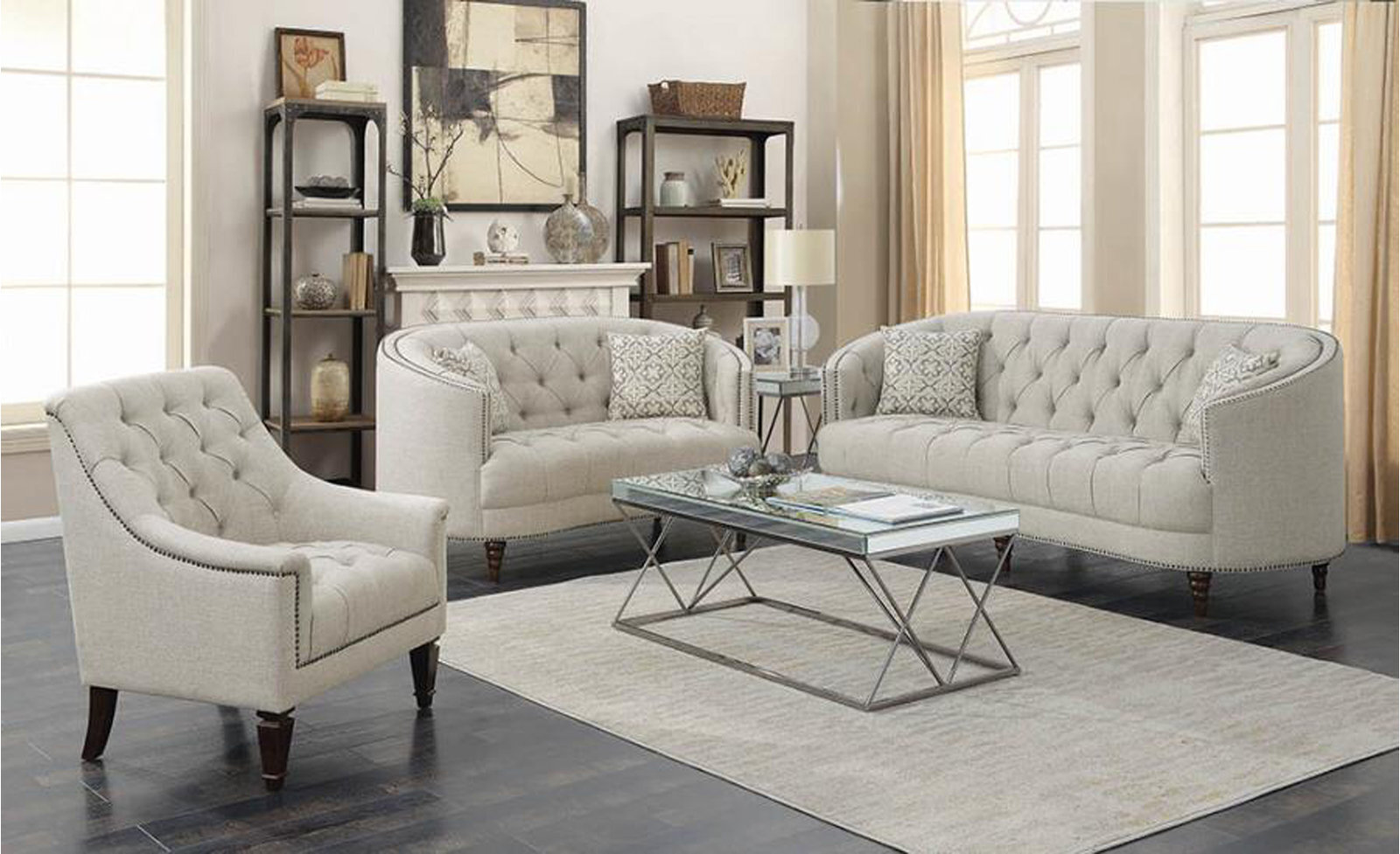 French Country Living Room Sofa and Loveseat