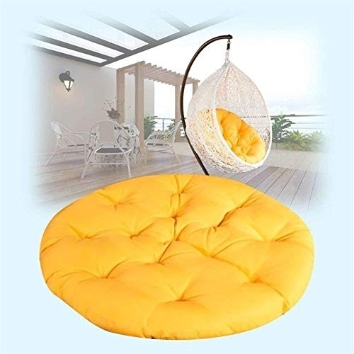 FTL&HONG Swing Basket Cushion,Basket Swing Cushion,Resin Wicker Espresso Hanging Egg Chair with Tufted Khaki Cushion and Sta140110cm (Color : Red, Size : 140110cm)