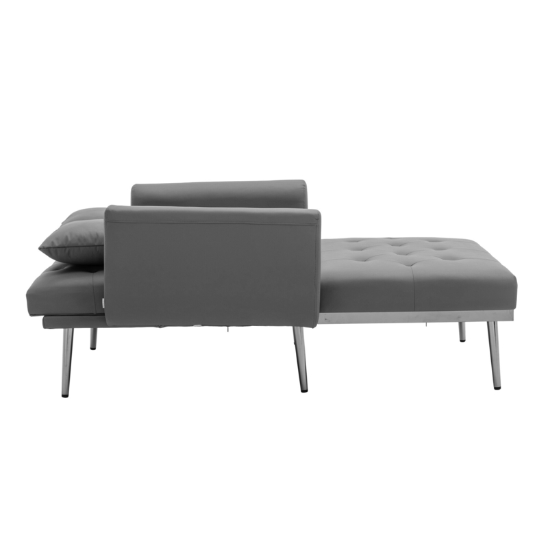 Garges Tufted Two Arms Reclining Foam Chaise Lounge