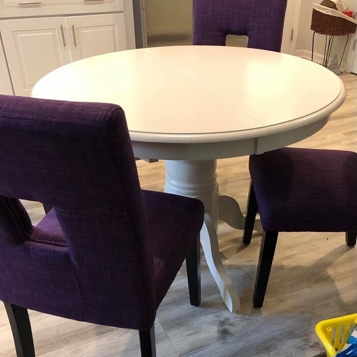 Gebhard Butterfly Leaf Solid Wood Pedestal Dining Table
