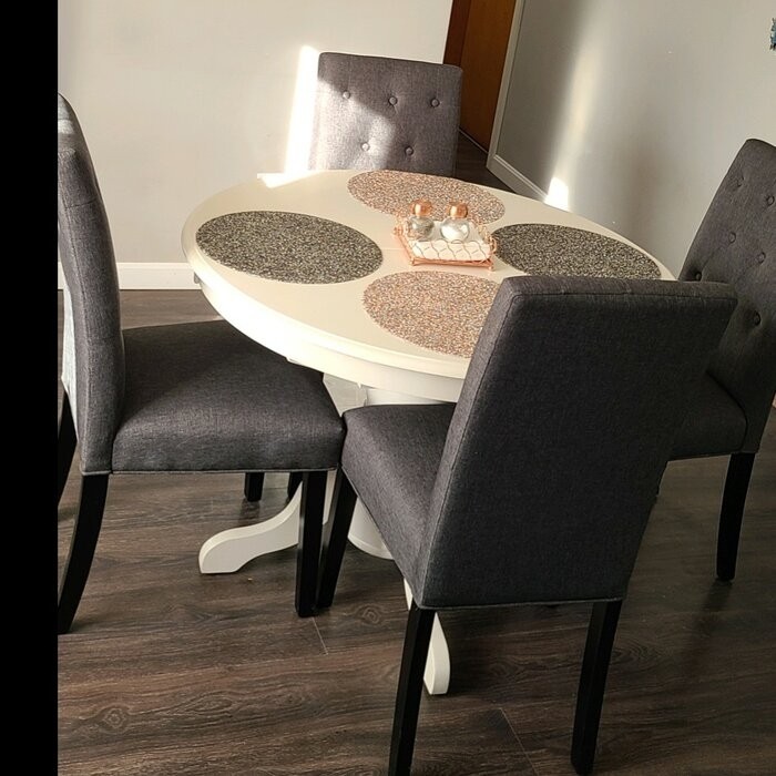 Gebhard Butterfly Leaf Solid Wood Pedestal Dining Table