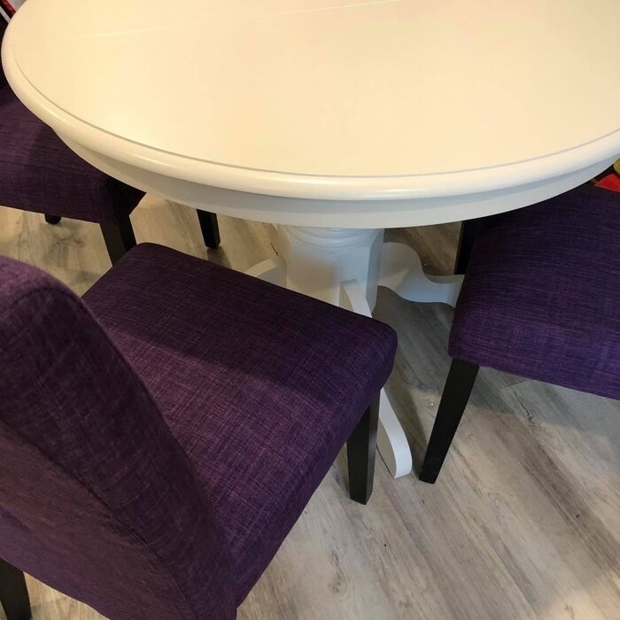 Gebhard Butterfly Leaf Solid Wood Pedestal Dining Table