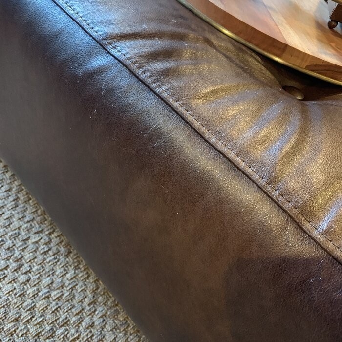 Gendron 62'' Wide Genuine Leather Tufted Rectangle Cocktail Ottoman