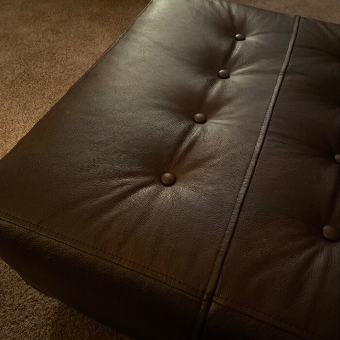 Gendron 62'' Wide Genuine Leather Tufted Rectangle Cocktail Ottoman