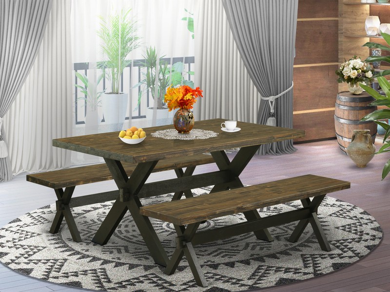 Farmhouse Dining Table With Bench - Ideas on Foter