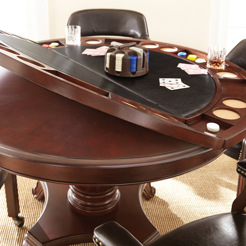 Gershom 48" 4 - Player Poker Table with Chairs