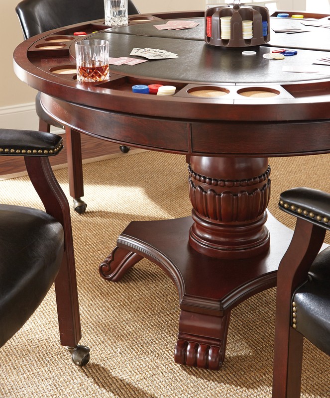 Gershom 48" 4 - Player Poker Table with Chairs