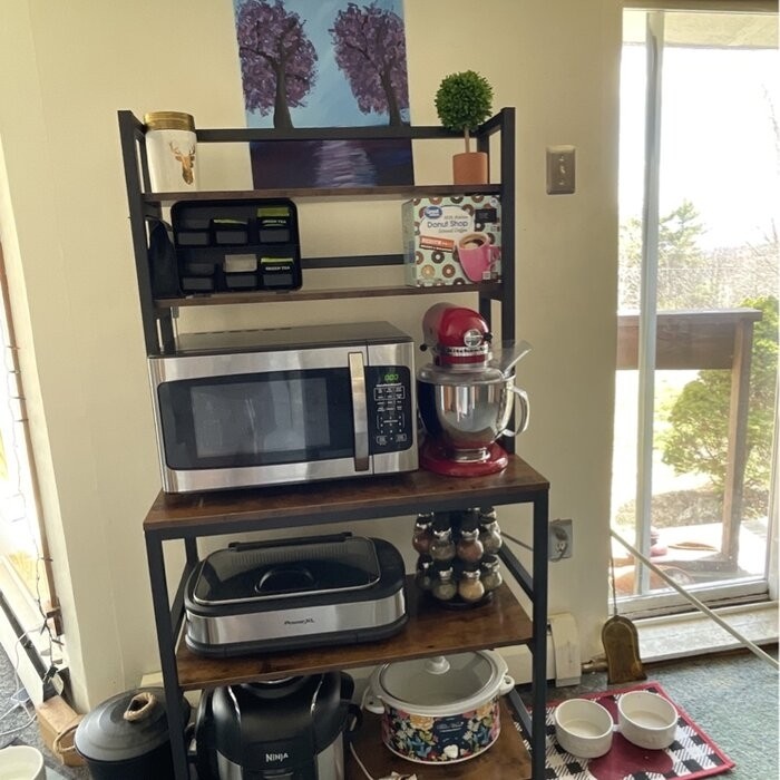 Geyer 31.5'' Iron Standard Baker's Rack with Microwave Compatibility