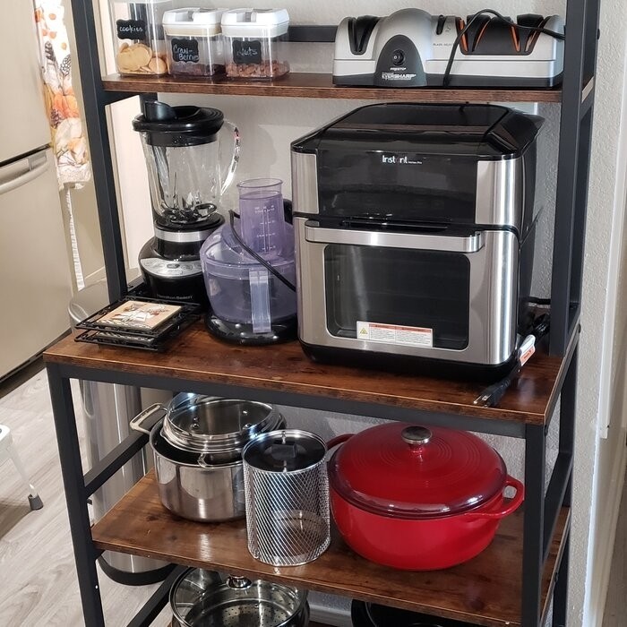 Geyer 31.5'' Iron Standard Baker's Rack with Microwave Compatibility