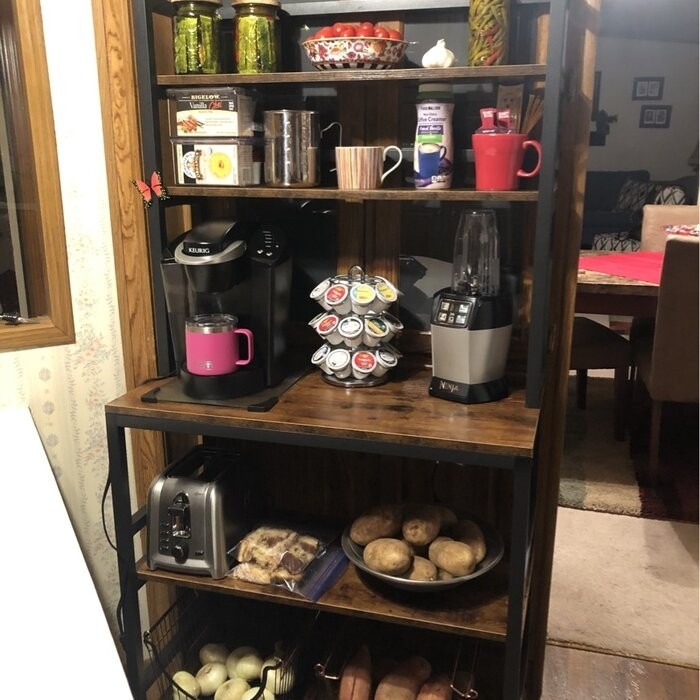 Geyer 31.5'' Iron Standard Baker's Rack with Microwave Compatibility