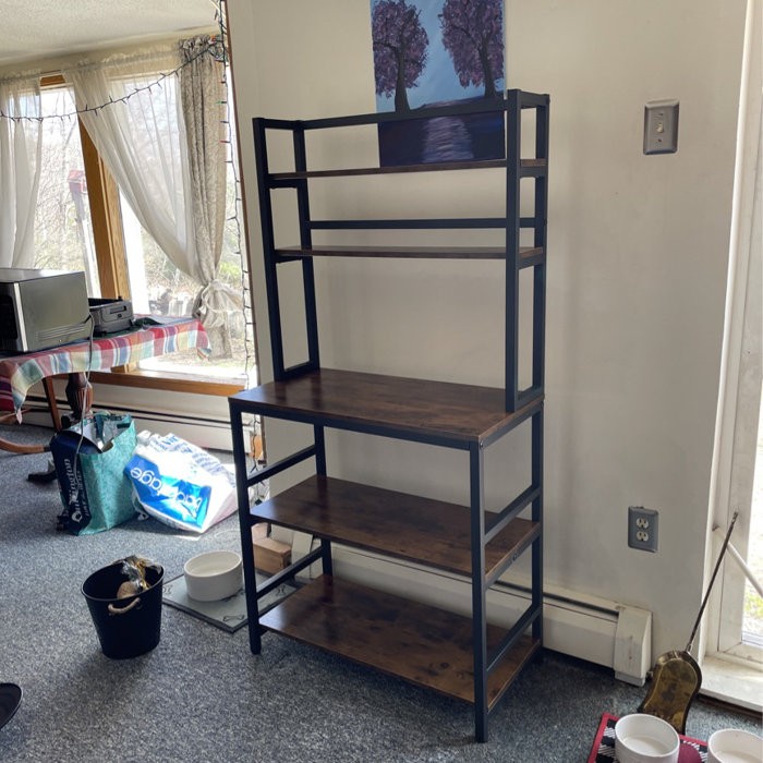 Geyer 31.5'' Iron Standard Baker's Rack with Microwave Compatibility