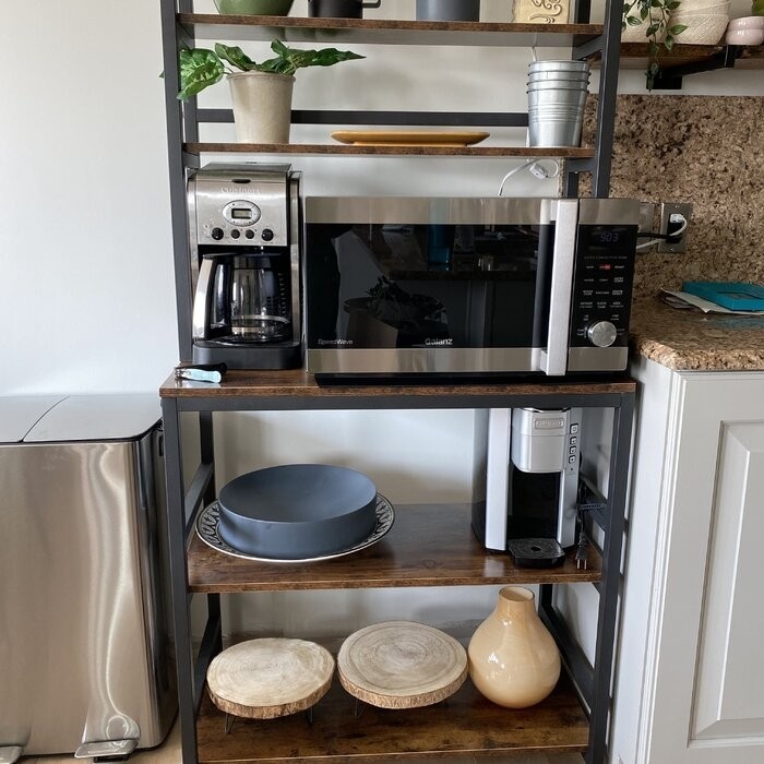Geyer 31.5'' Iron Standard Baker's Rack with Microwave Compatibility