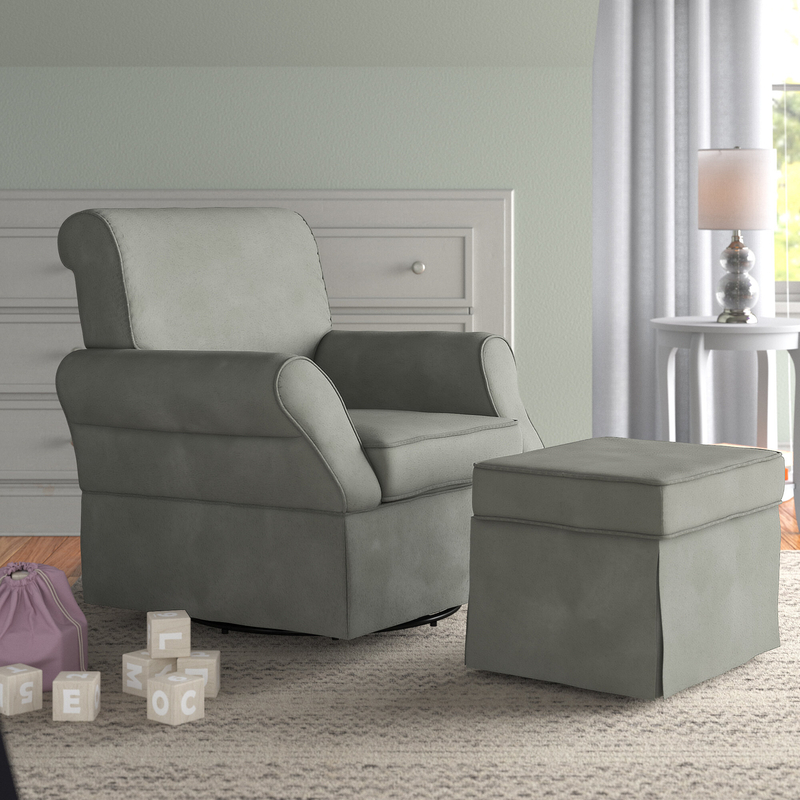 skofte swivel glider with ottoman