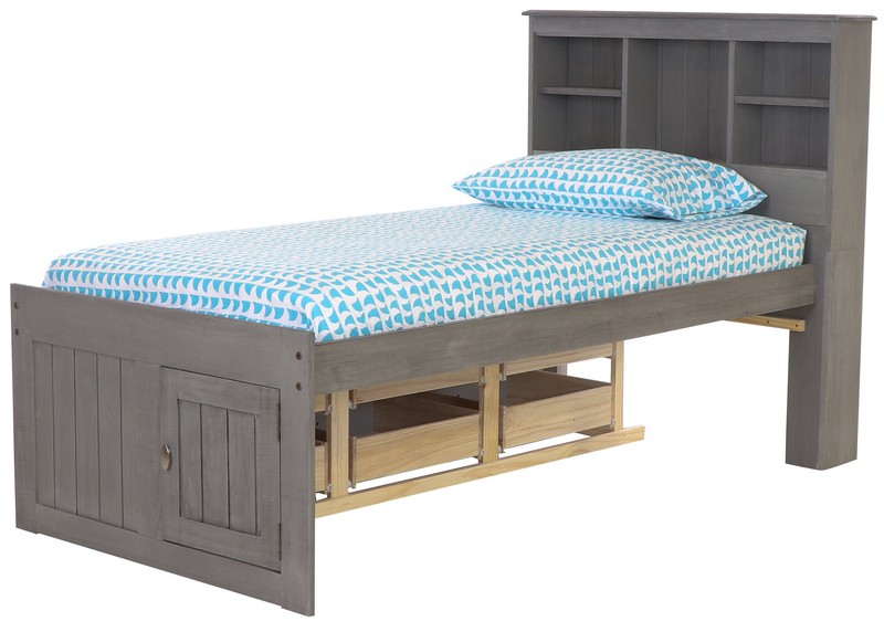 Giancola Twin 6 Drawer Solid Wood Mate's & Captain's Bed with Bookcase by Viv + Rae™
