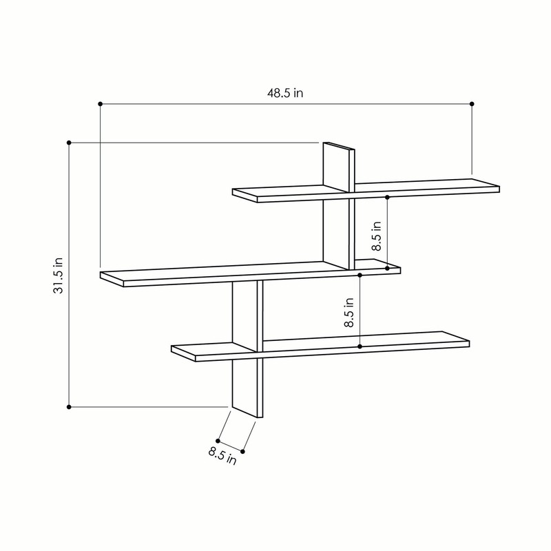 Girouard 6 Piece Accent Shelf