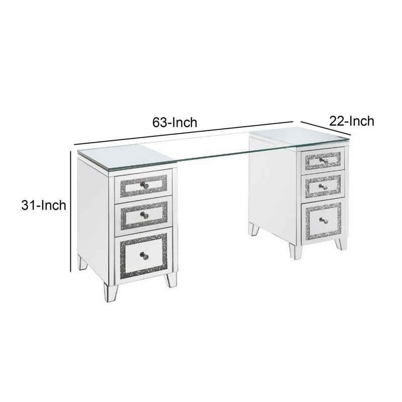 Glass Executive Desk