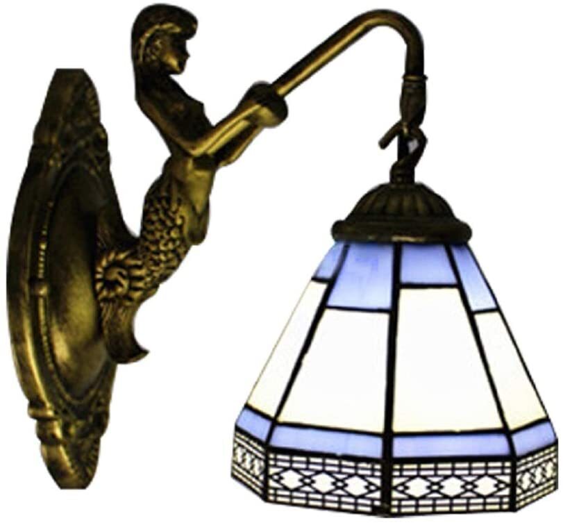 Glass Mirror Mermaid Lamp