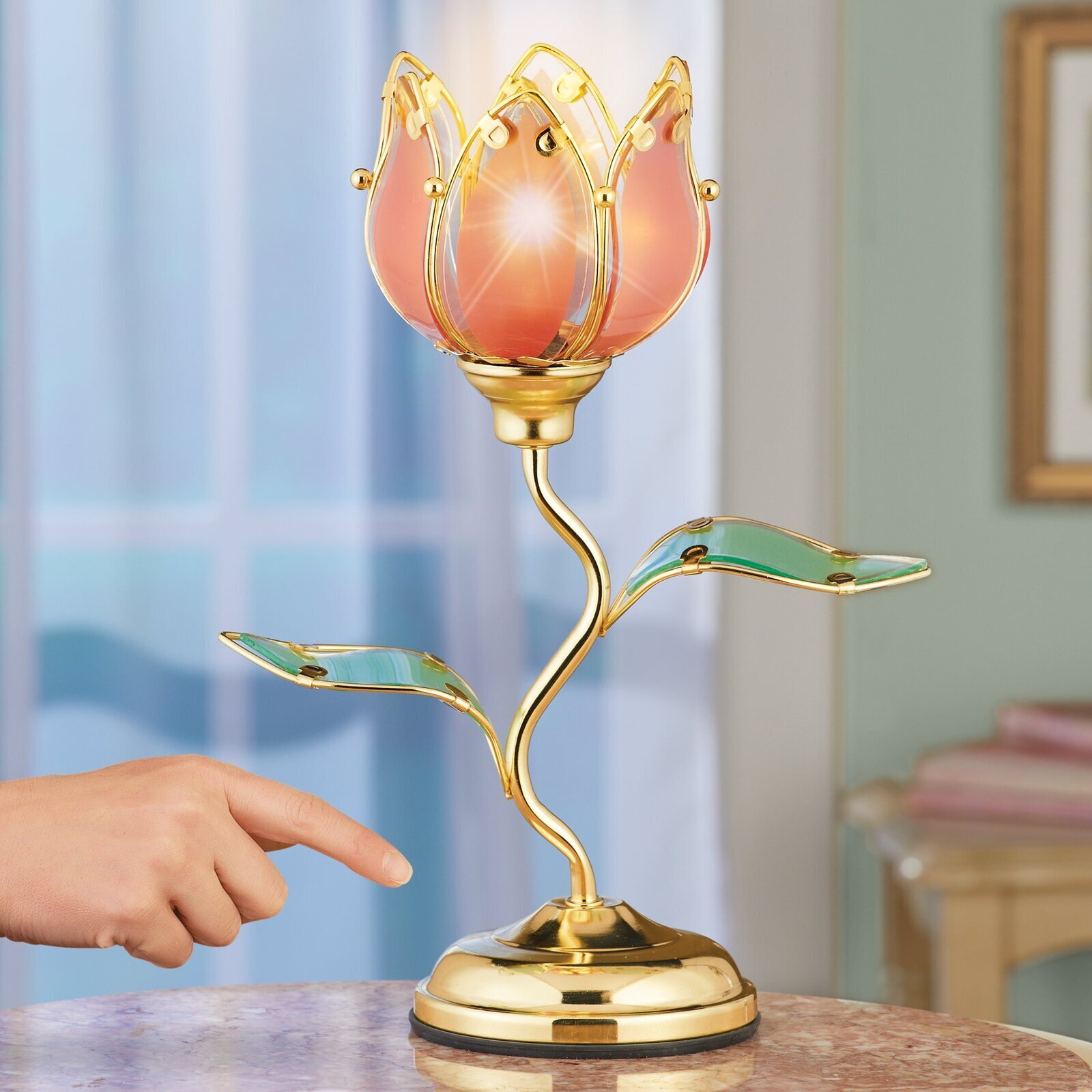 Glass Tulip Touch Lamp